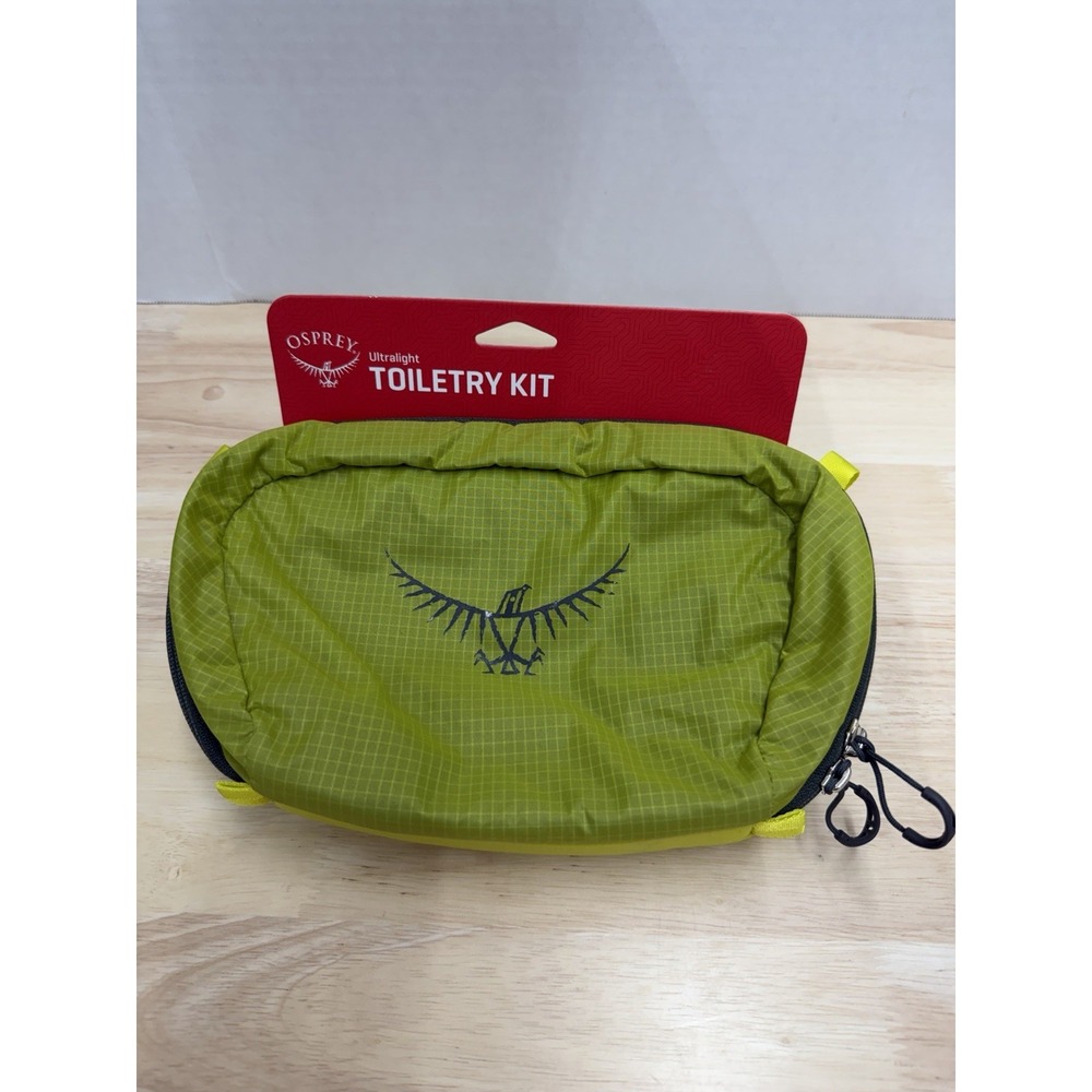 Osprey Ultralight Toiletry Kit Travel Bag Lime Green Hanging - New